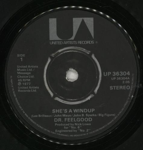 Dr Feelgood She's A Windup 7" vinyl single (7 inch record / 45) UK DRF07SH91925