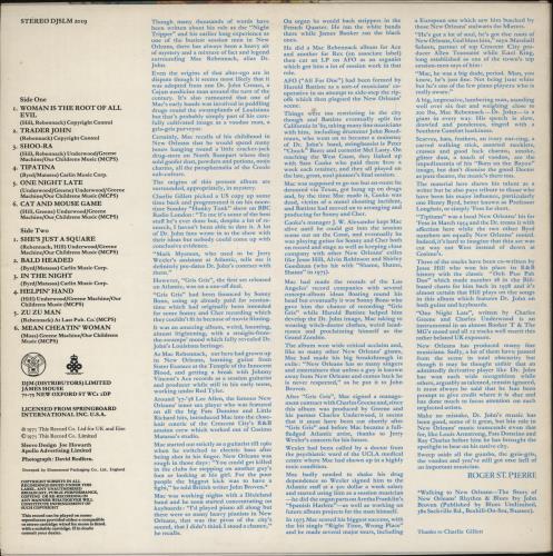 Dr John Cut Me While I'm Hot - Promo Stickered vinyl LP album (LP record) UK DRJLPCU869535