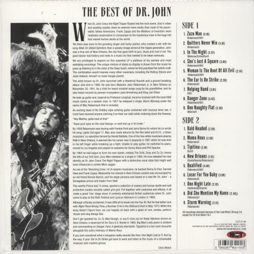 Dr John The Best Of Dr. John vinyl LP album (LP record) UK DRJLPTH874655