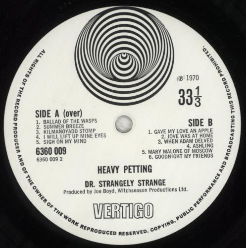 Dr Strangely Strange Heavy Petting - 1st vinyl LP album (LP record) UK DRSLPHE852283
