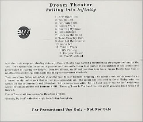 Dream Theater Falling Into Infinity CD album (CDLP) US DRTCDFA95611