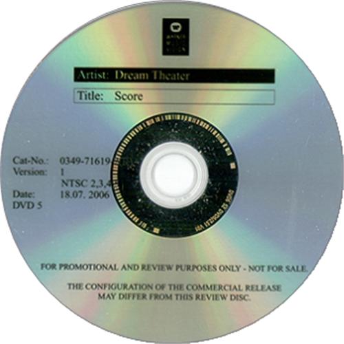Dream Theater Score DVD UK DRTDDSC426507