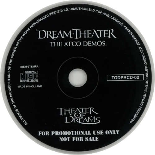 Dream Theater The ATCO Demos CD single (CD5 / 5") Dutch DRTC5TH606659