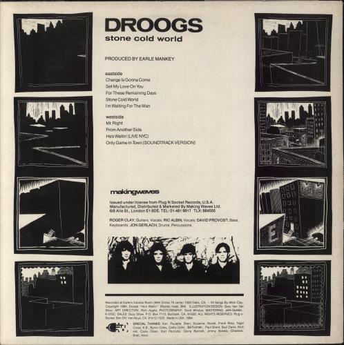 Droogs Stone Cold World vinyl LP album (LP record) UK E5OLPST860719