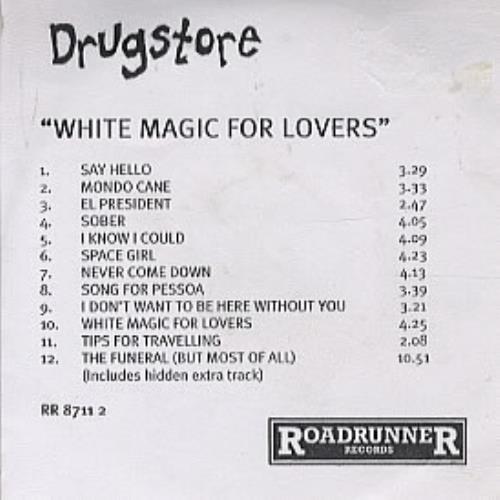 Drugstore White Magic For Lovers CD-R acetate UK DGSCRWH217785