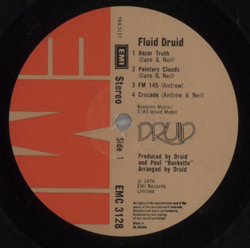 Druid Fluid Druid - VG vinyl LP album (LP record) UK DUILPFL858866
