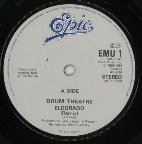 Drum Theatre Eldorado 7" vinyl single (7 inch record / 45) UK UMR07EL808796