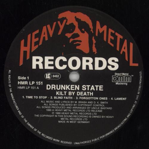 Drunken State Kilt By Death vinyl LP album (LP record) German 78VLPKI844400