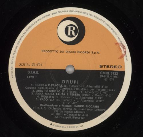 Drupi Drupi vinyl LP album (LP record) Italian 247LPDR875463