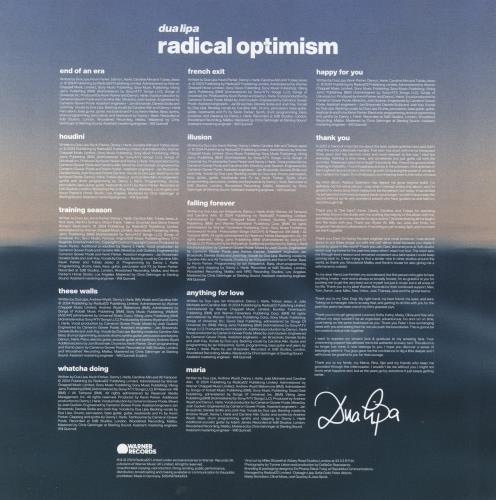 Dua Lipa Radical Optimism - Mint picture disc LP (vinyl picture disc album) UK 1W7PDRA838869