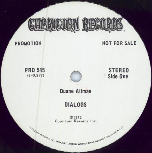 Duane Allman Dialogs vinyl LP album (LP record) US UANLPDI779674