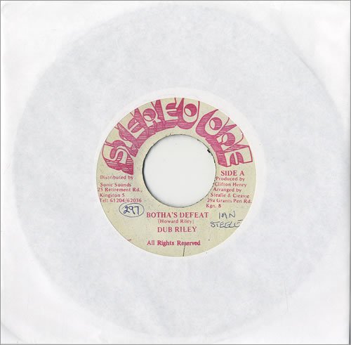 Dub Riley Botha's Defeat 7" vinyl single (7 inch record / 45) Jamaican D0907BO492420