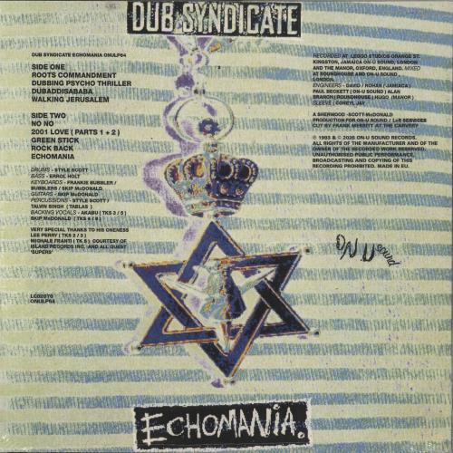 Dub Syndicate Echomania vinyl LP album (LP record) UK DH7LPEC861944