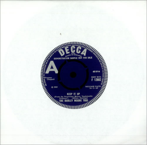 Dudley Moore Keep It Up 7" vinyl single (7 inch record / 45) UK DLE07KE512548