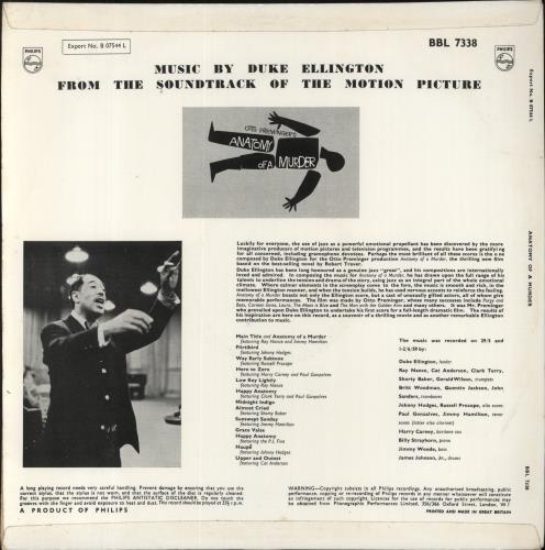 Duke Ellington Anatomy Of A Murder vinyl LP album (LP record) UK DA3LPAN448839