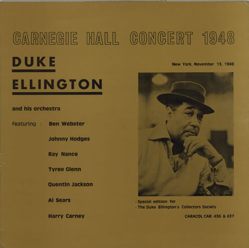 Duke Ellington Carnegie Hall Concert 1948 2-LP vinyl record set (Double LP Album) French DA32LCA590693