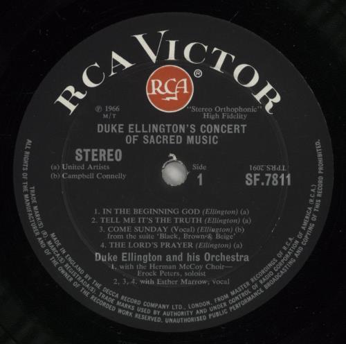 Duke Ellington Concert Of Sacred Music vinyl LP album (LP record) UK DA3LPCO448861