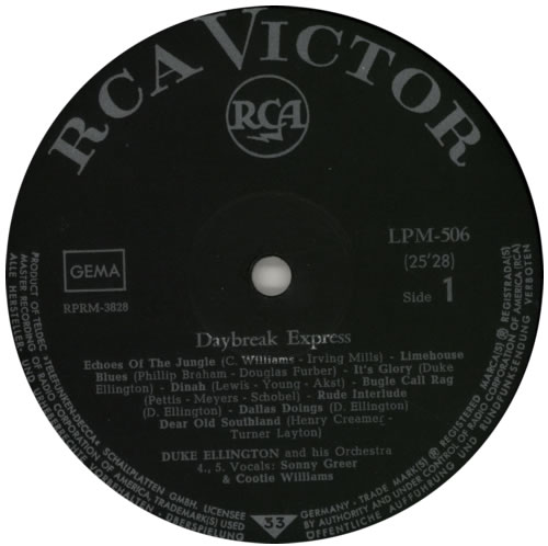 Duke Ellington Daybreak Express - 1st vinyl LP album (LP record) German DA3LPDA590710