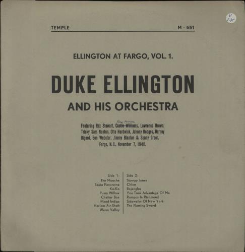 Duke Ellington Ellington At Fargo Volumes 1 & 2 2-LP vinyl record set (Double LP Album) UK DA32LEL669948