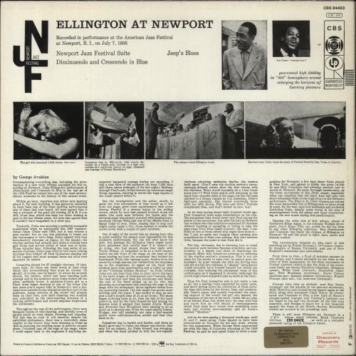 Duke Ellington Ellington At Newport vinyl LP album (LP record) French DA3LPEL492168