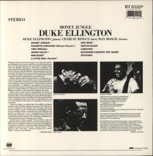 Duke Ellington Money Jungle vinyl LP album (LP record) US DA3LPMO468902