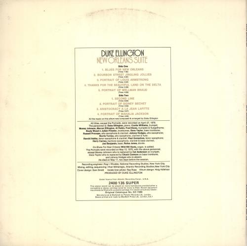 Duke Ellington New Orleans Suite vinyl LP album (LP record) UK DA3LPNE445281