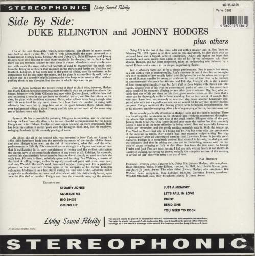 Duke Ellington Side By Side - 180gram - Sealed vinyl LP album (LP record) US DA3LPSI874537