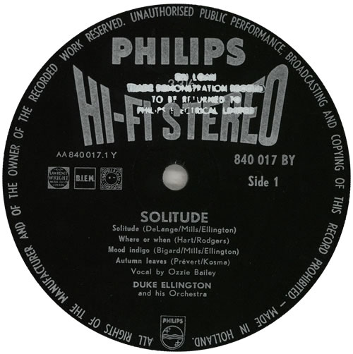 Duke Ellington Solitude vinyl LP album (LP record) UK DA3LPSO585539