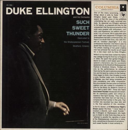 Duke Ellington Such Sweet Thunder vinyl LP album (LP record) US DA3LPSU878513