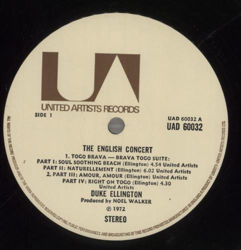 Duke Ellington The English Concert 2-LP vinyl record set (Double LP Album) UK DA32LTH458340