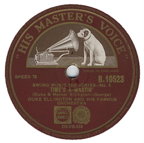 Duke Ellington Time's A-Wastin' 78rpm shellac record UK DA378TI394441