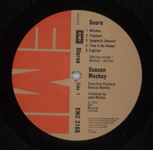 Duncan Mackay Score vinyl LP album (LP record) UK D8ZLPSC564999