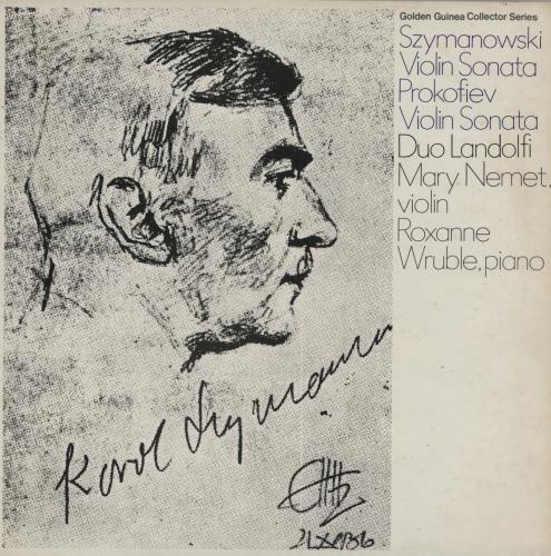 Duo Landolfi Szymanowski: Violin Sonata / Prokofiev: Violin Sonata vinyl LP album (LP record) UK 24TLPSZ761553