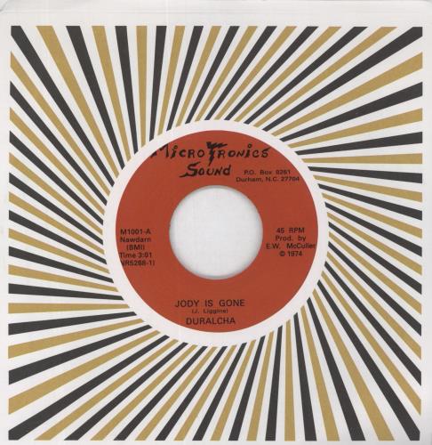 Duralcha Jody Is Gone 7" vinyl single (7 inch record / 45) US 8YX07JO854757