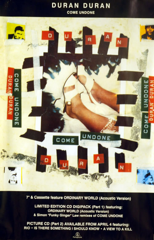 Duran Duran Come Undone poster UK DDNPOCO24839