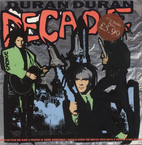 Duran Duran Decade - Price Sticker vinyl LP album (LP record) UK DDNLPDE874204