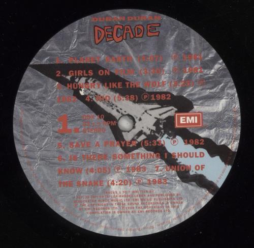 Duran Duran Decade - Price Sticker vinyl LP album (LP record) UK DDNLPDE874204