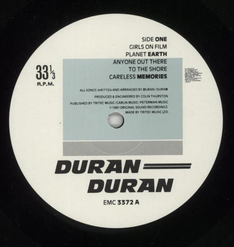 Duran Duran Duran Duran - Factory Sample sticker vinyl LP album (LP record) UK DDNLPDU662732
