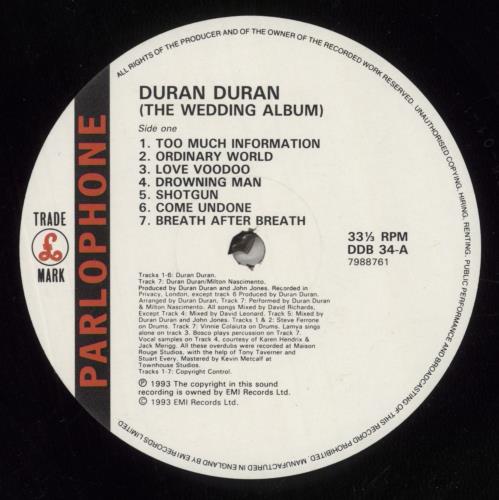Duran Duran Duran Duran - The Wedding Album - EX vinyl LP album (LP record) UK DDNLPDU605868