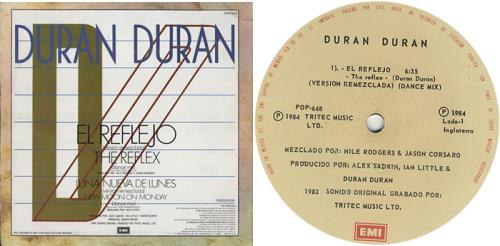 Duran Duran El Reflejo 12" vinyl single (12 inch record / Maxi-single) Mexican DDN12EL54807