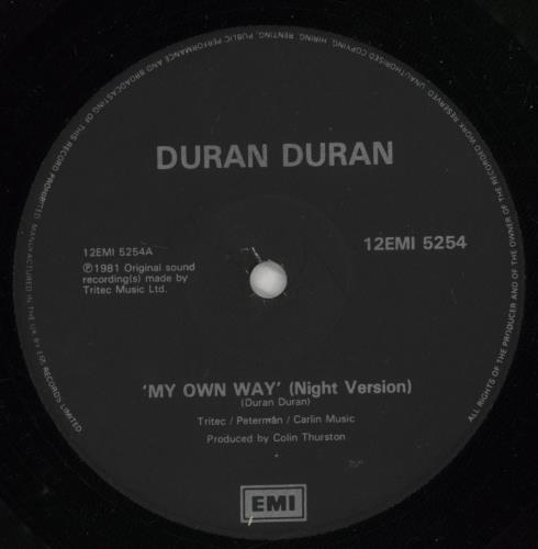 Duran Duran My Own Way 12" vinyl single (12 inch record / Maxi-single) UK DDN12MY14122
