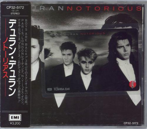Duran Duran Notorious CD album (CDLP) Japanese DDNCDNO362079