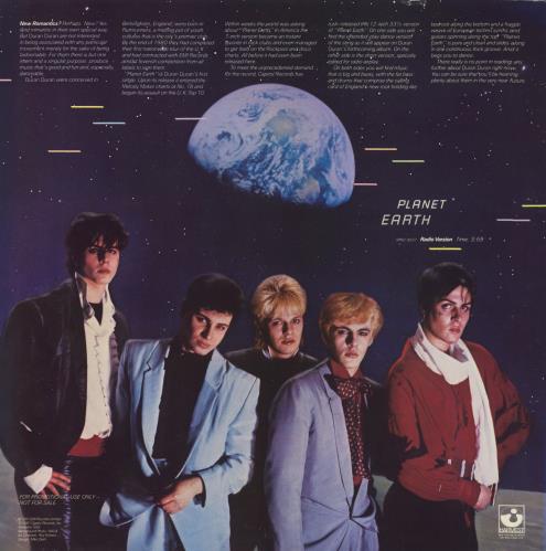 Duran Duran Planet Earth - Earth & Stars Sleeve 12" vinyl single (12 inch record / Maxi-single) US DDN12PL06512