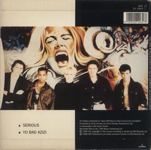 Duran Duran Serious 7" vinyl single (7 inch record / 45) UK DDN07SE35102