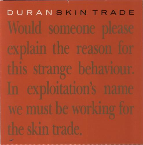 Duran Duran Skin Trade - EX 7" vinyl single (7 inch record / 45) UK DDN07SK21863