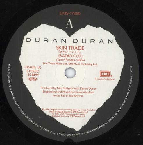 Duran Duran Skin Trade 7" vinyl single (7 inch record / 45) Japanese DDN07SK97046