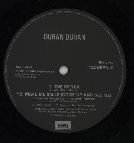 Duran Duran The Reflex - Factory Sample 12" vinyl single (12 inch record / Maxi-single) UK DDN12TH870855