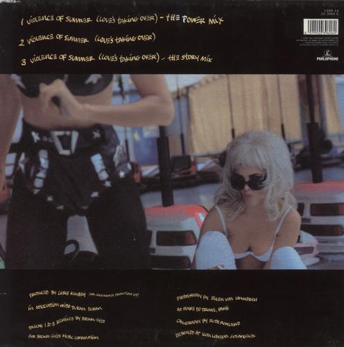 Duran Duran Violence Of Summer + Poster 12" vinyl single (12 inch record / Maxi-single) UK DDN12VI11429