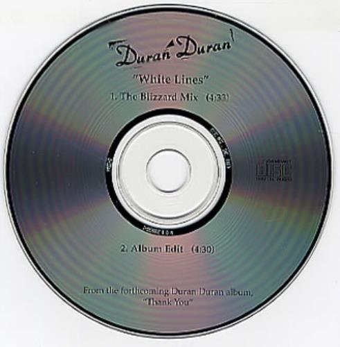 Duran Duran White Lines CD single (CD5 / 5") US DDNC5WH39914