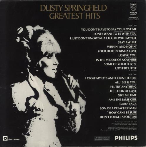 Dusty Springfield Greatest Hits vinyl LP album (LP record) UK DUSLPGR331466